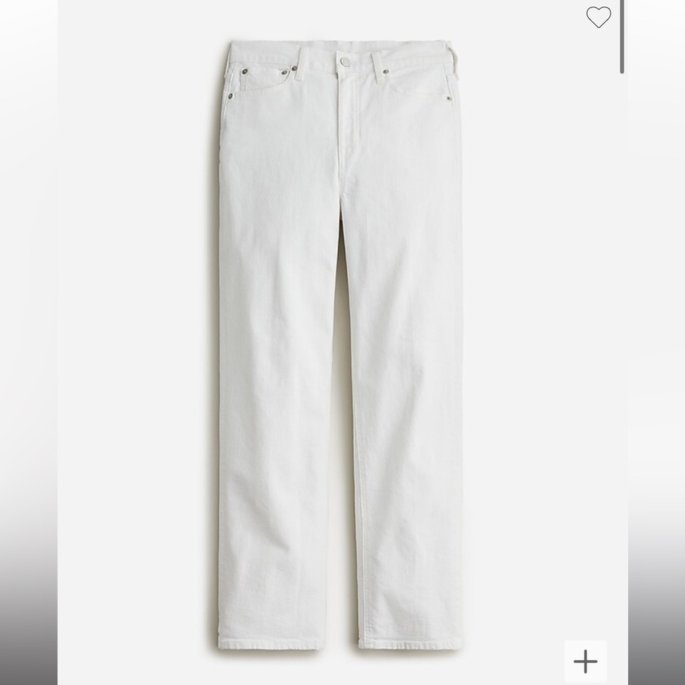 J Crew 90’s Classic Straight Fit Jean in White Wash, NWT